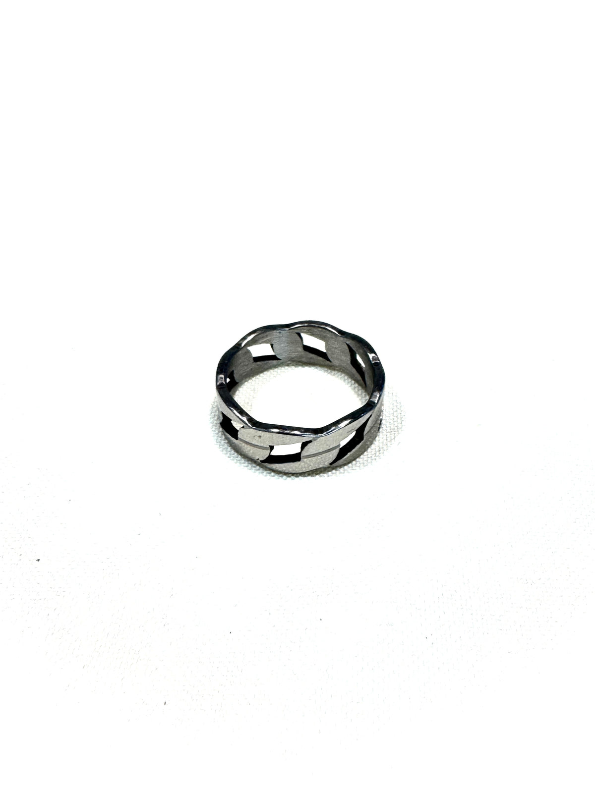 LINK STEEL RING - Just Vero