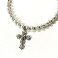 SILVER PEARL CROSS