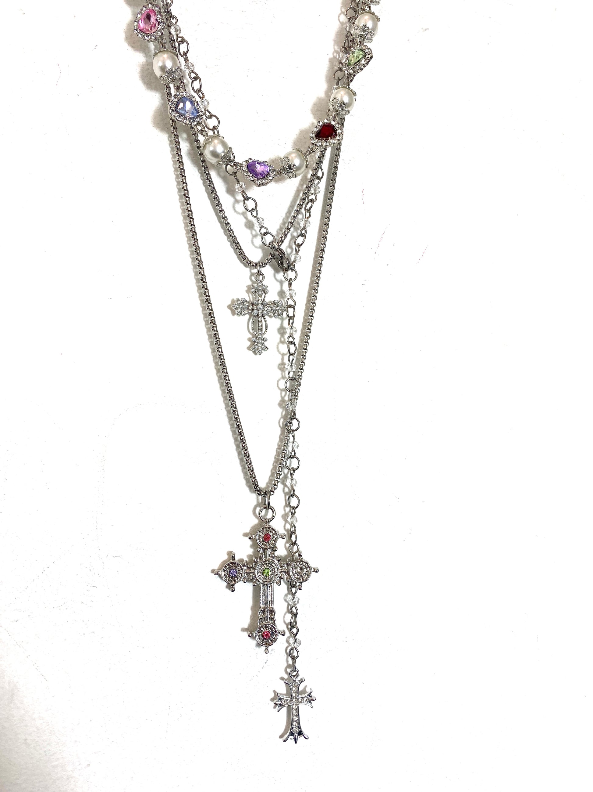 Glamorous Gemstone & Pearl Necklace Set